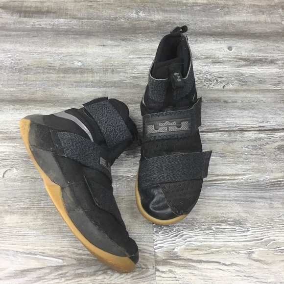 Nike Other - 🦌 Nike LeBron Soldier 10 Black/Gum Hi-Top SZ 8